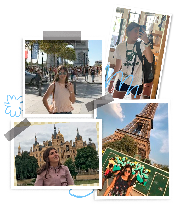happy student traveling the world while studying at Mati Talent Institute Private School